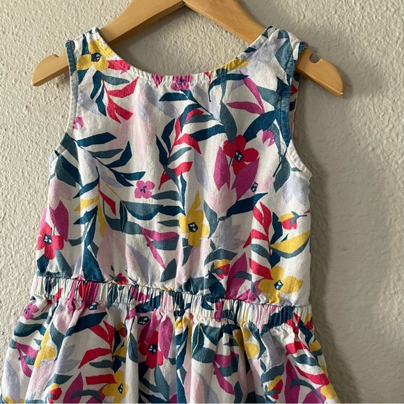 Carter’s Floral Linen Dress Kids Girls 6/6X Sleeveless Sundress Summer Beach - Picture 3 of 11